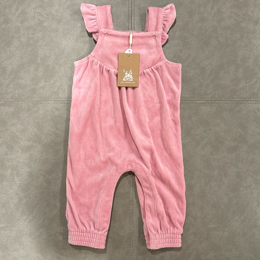 NWT Angel Dear velour ruffle romper